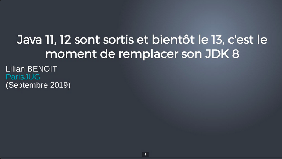 support migration jdk11 parisjug