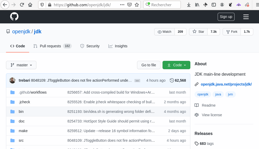 github openjdk main line