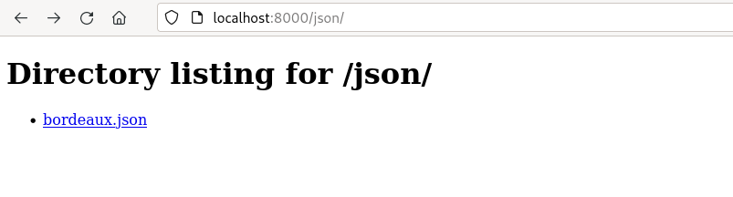 jwebserver page json index